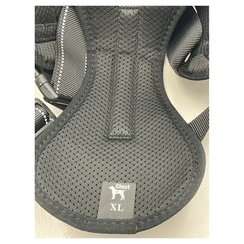 Extra Large Black Tactical Dog Harness Padded‎ Reflective XL